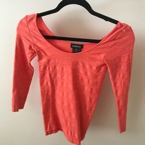 Spandex orange Bebe top